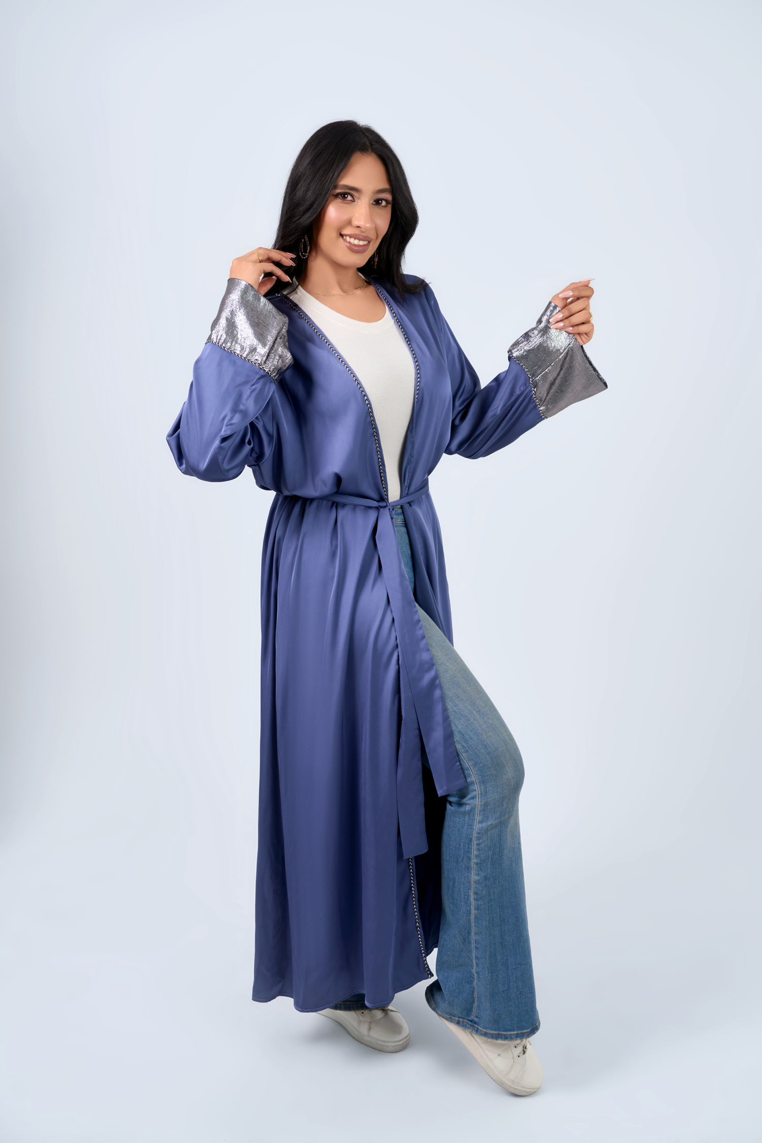 Satin Blue Cardigan