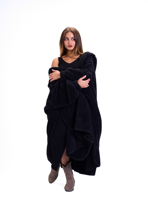 Black Teddy Fur Jacket