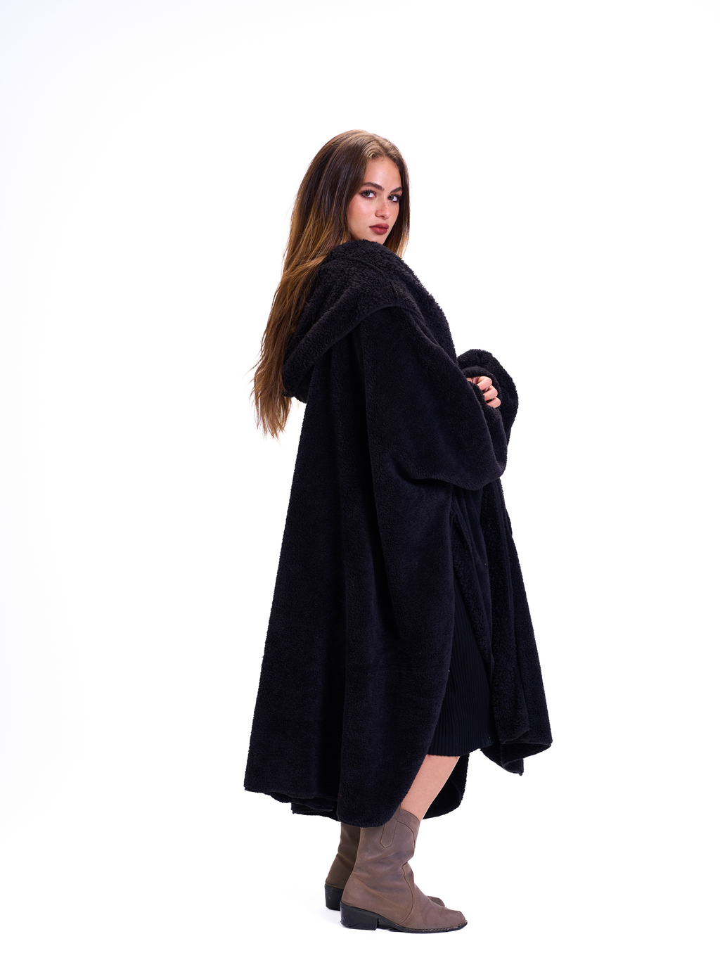 Black Teddy Fur Jacket