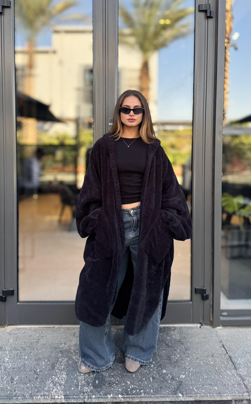 Black Teddy Fur Jacket