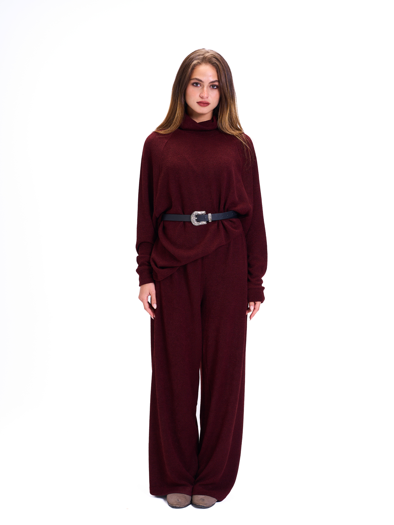 Cozy Charm Burgundy Set