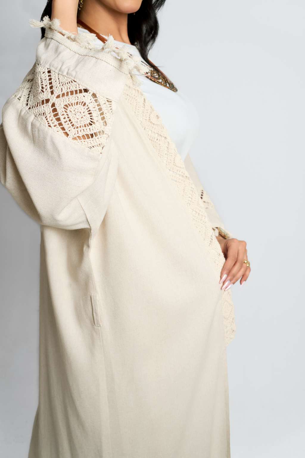 Wooven Long Kimono