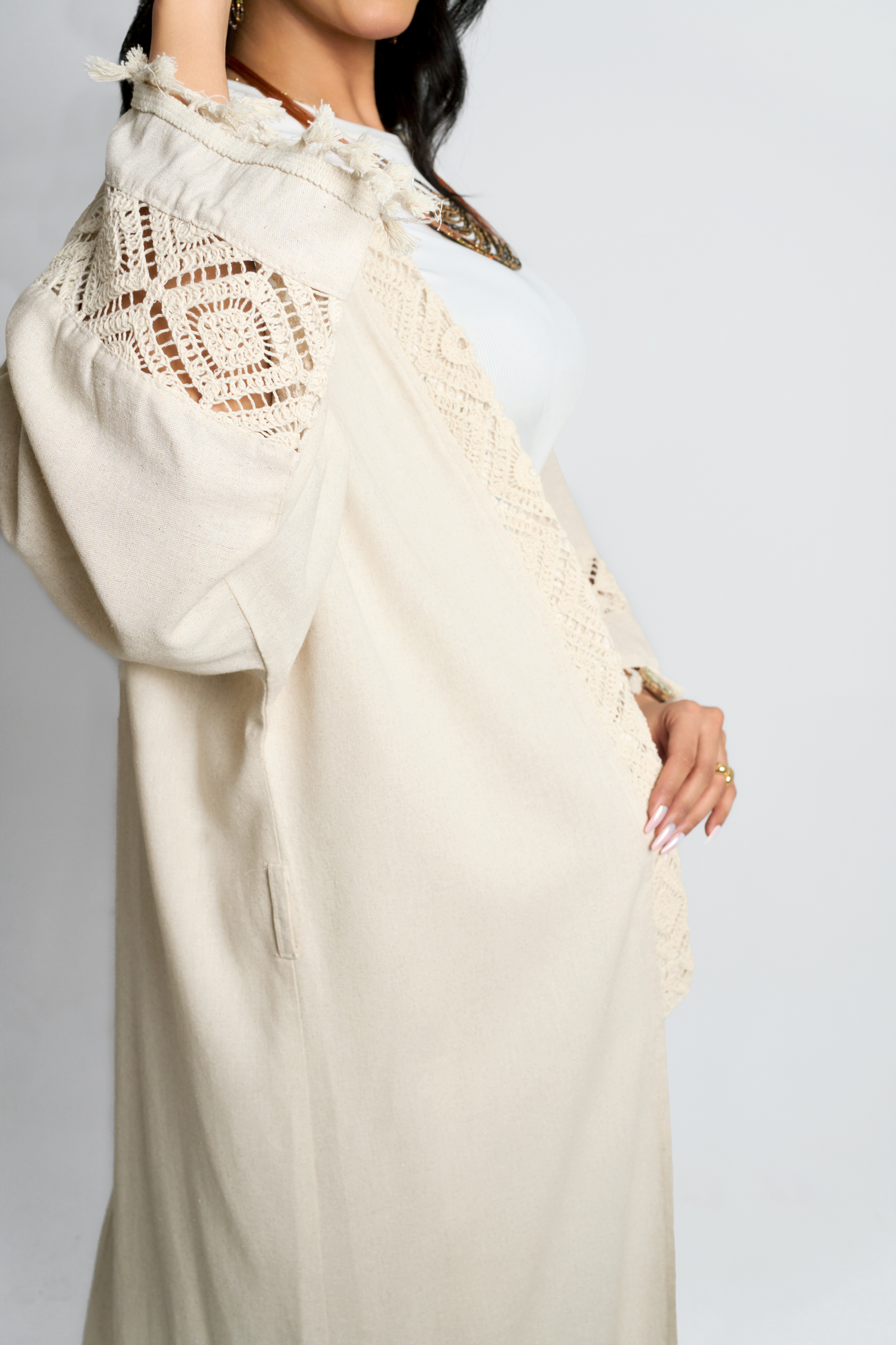 Wooven Long Kimono