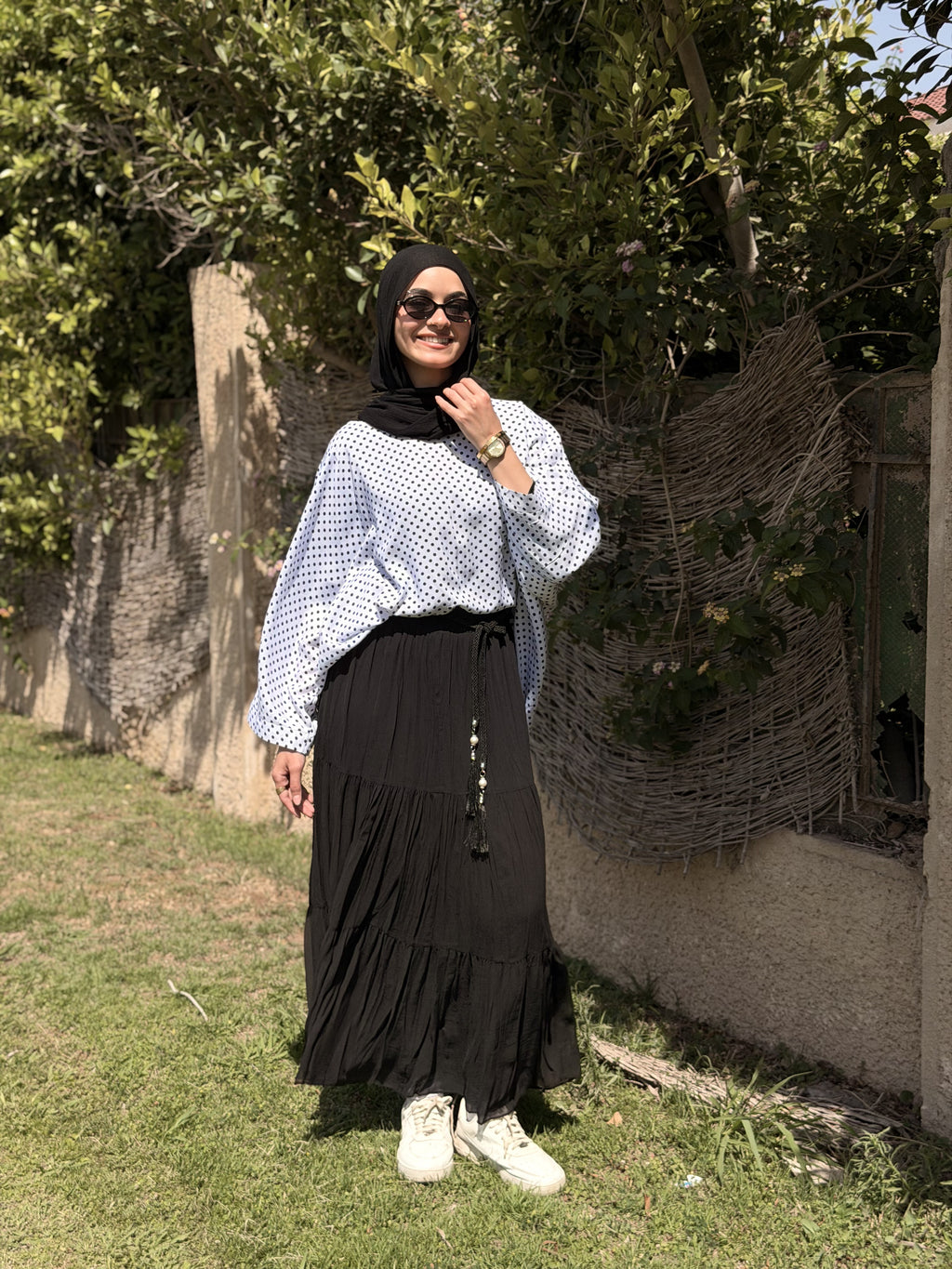 Black Chiffon Skirt