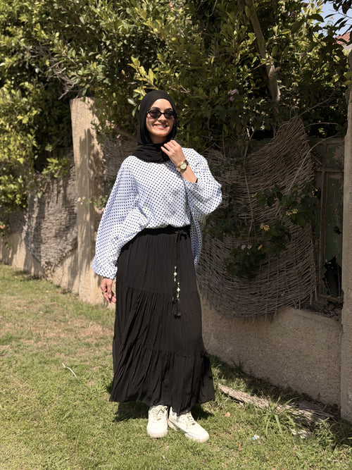 Black Chiffon Skirt