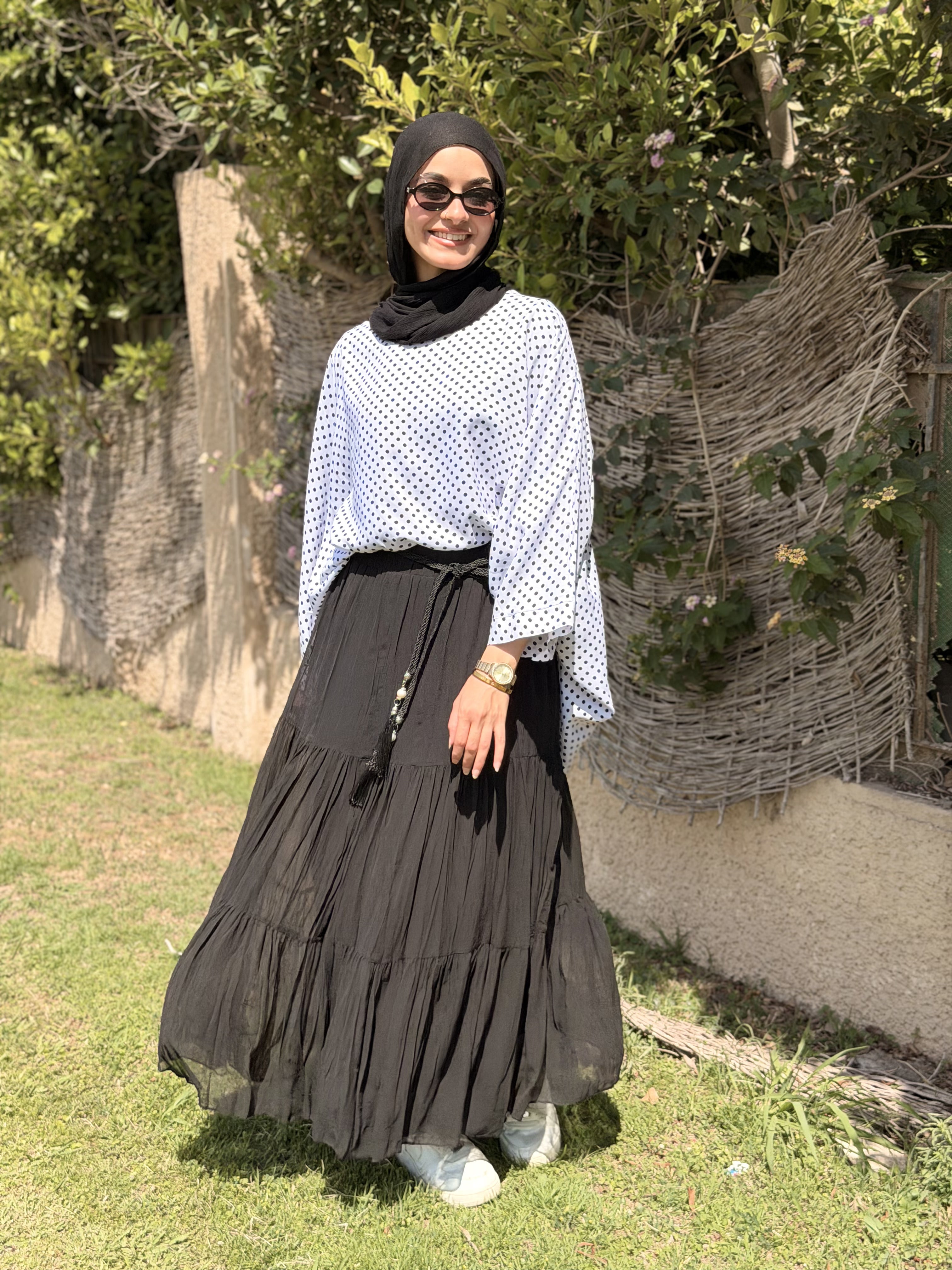Black Chiffon Skirt