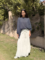 White Chiffon Skirt