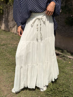 White Chiffon Skirt