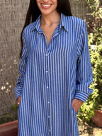 long summer shirt (blue)