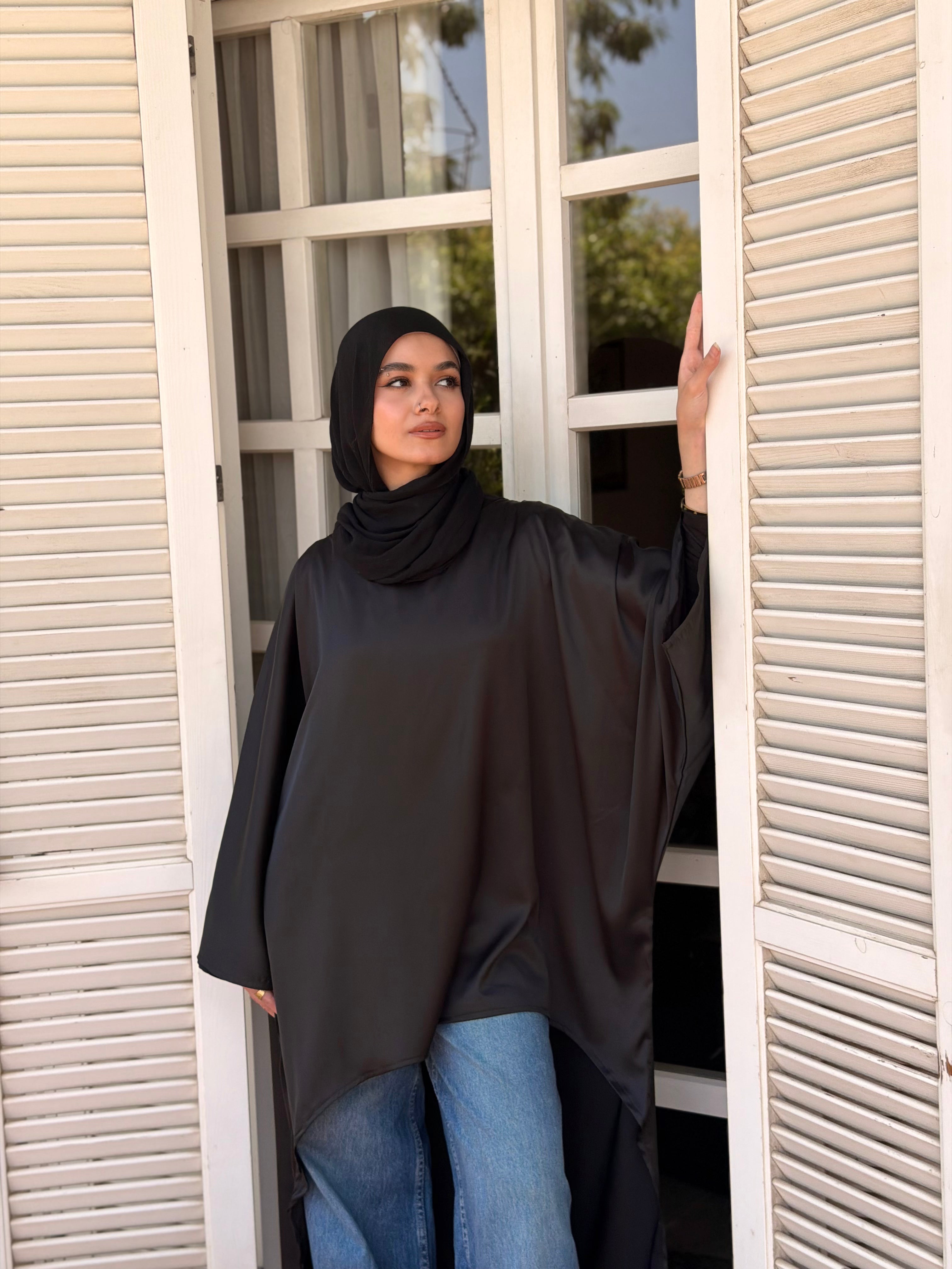 Flow Satin Kaftan Top