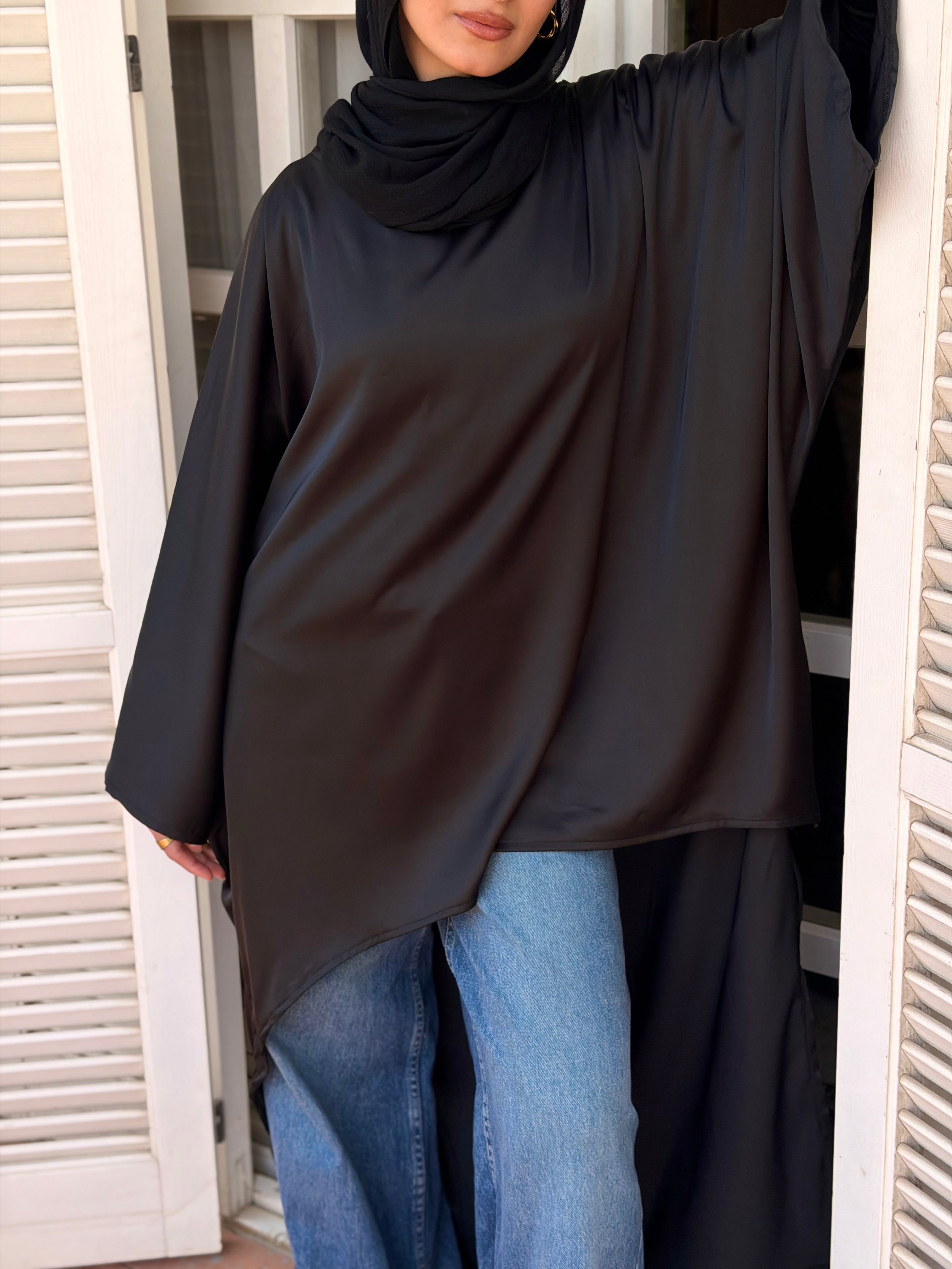 Flow Satin Kaftan Top