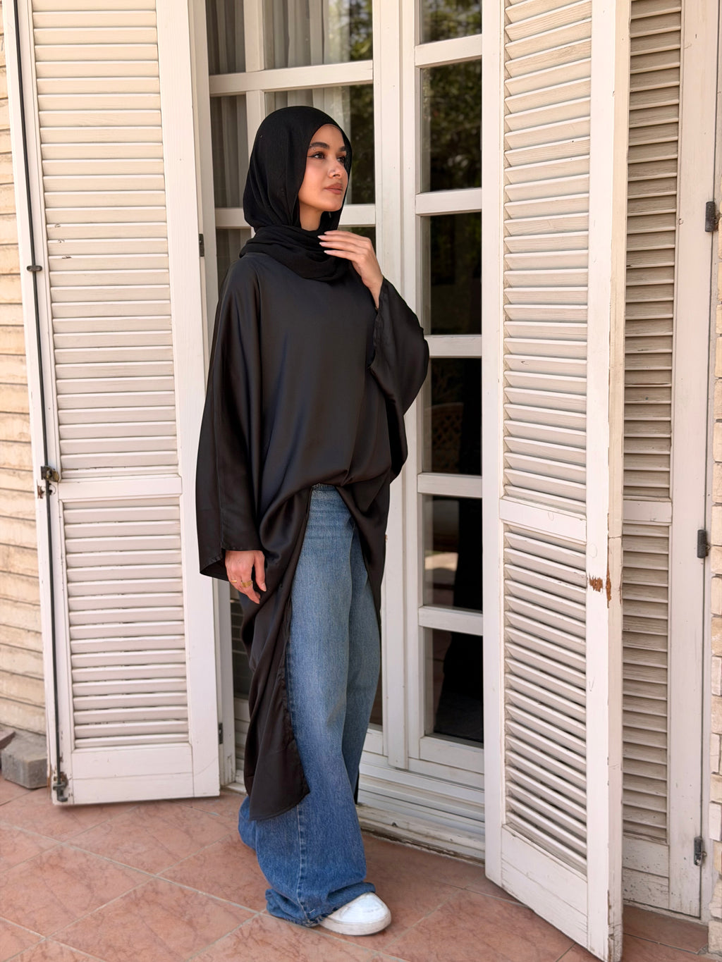 Flow Satin Kaftan Top