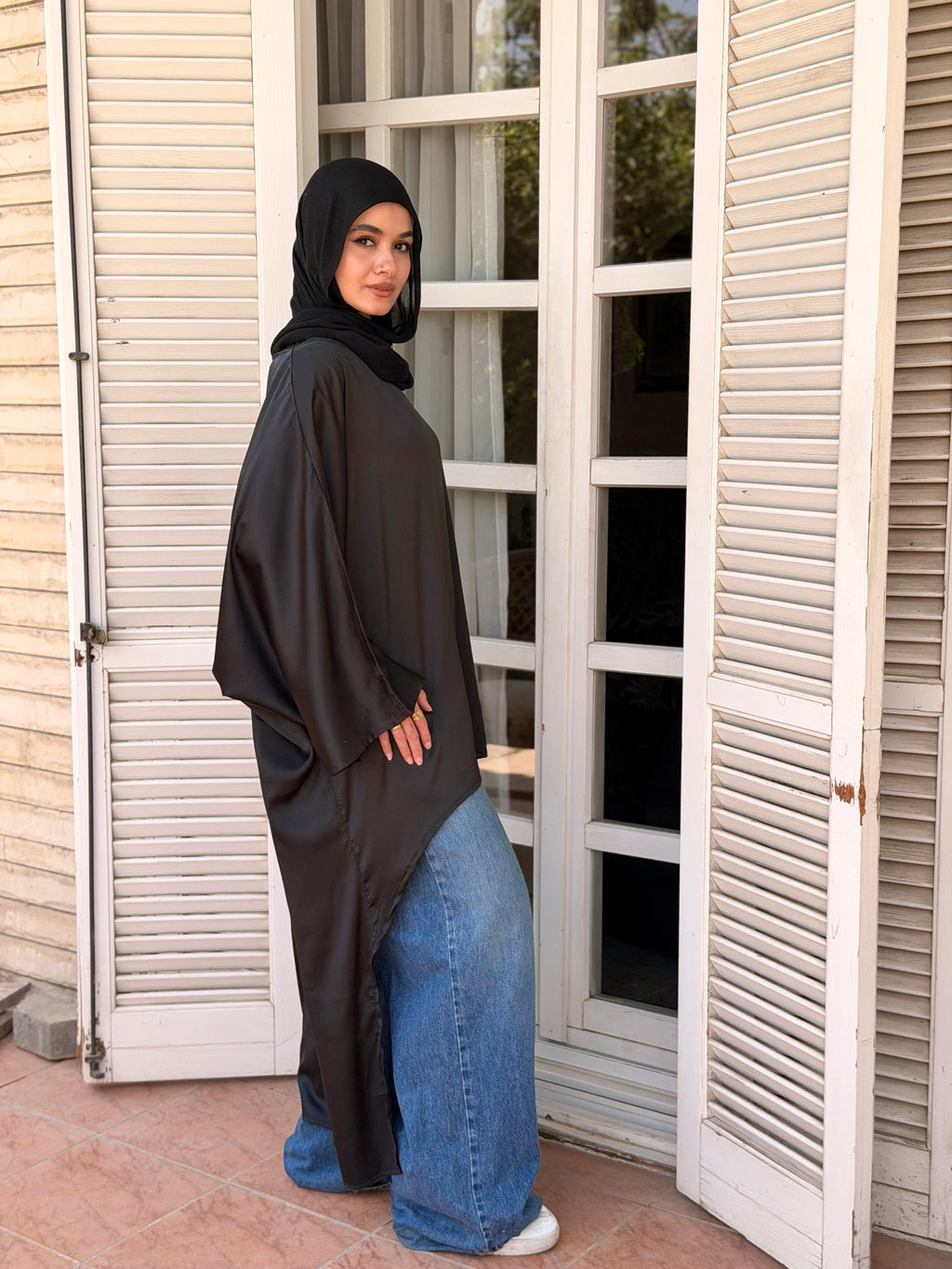 Flow Satin Kaftan Top