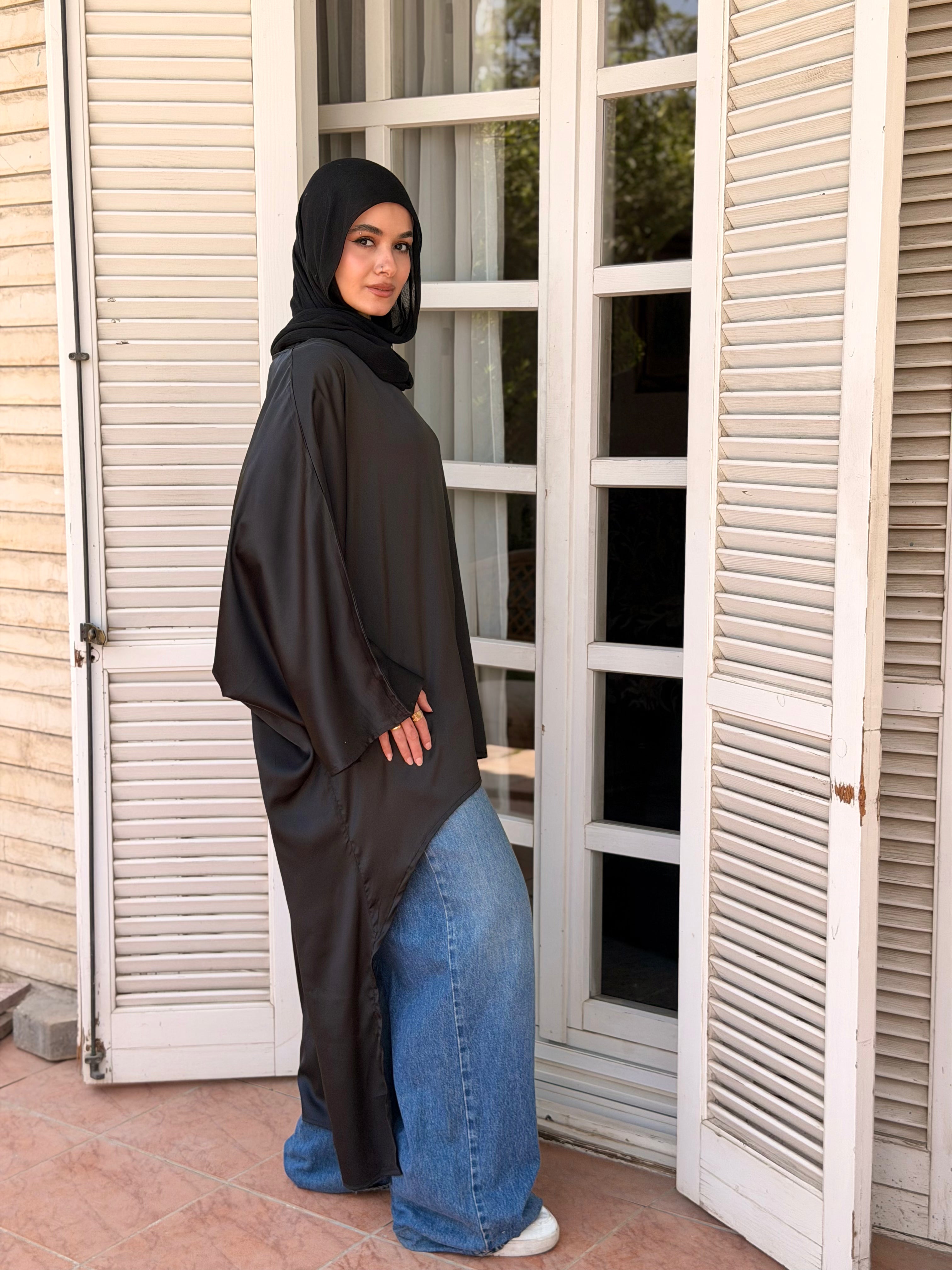 Flow Satin Kaftan Top