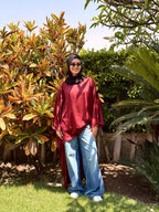 Flow Satin Kaftan Top