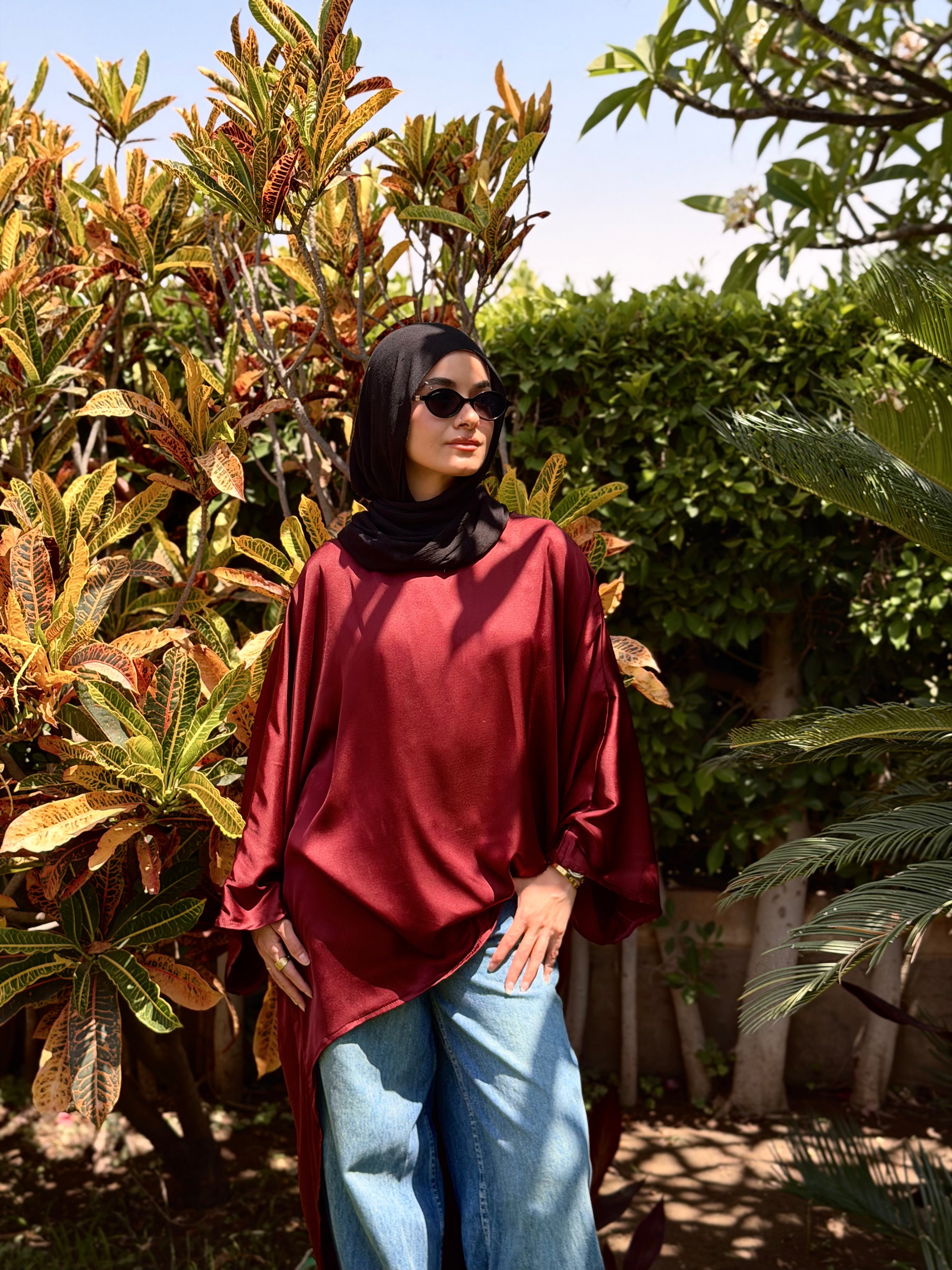 Flow Satin Kaftan Top