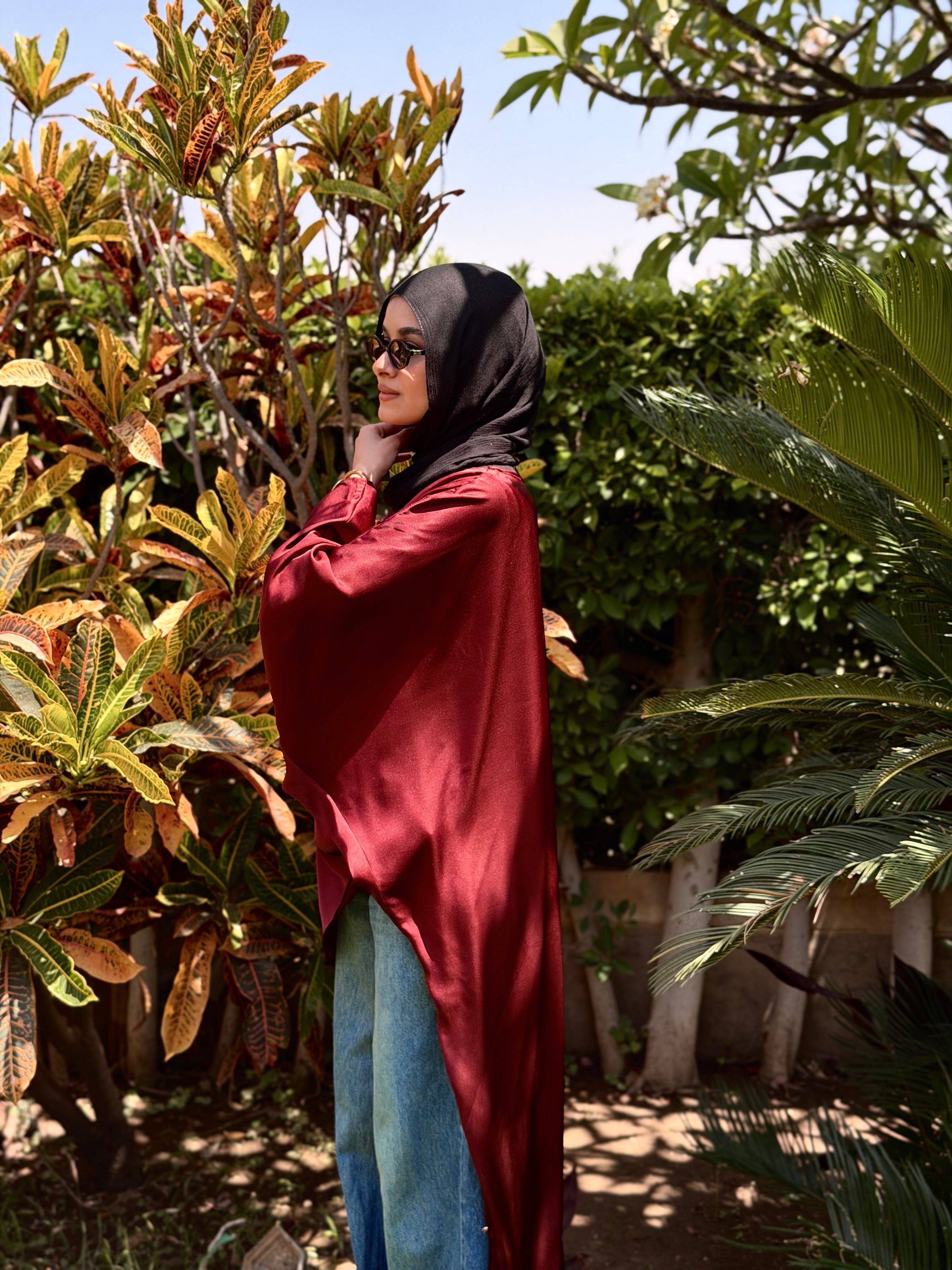 Flow Satin Kaftan Top