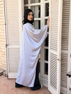 Silver Flow Satin Kaftan Top