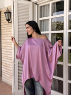 Cashmere Flow Satin Kaftan Top