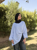 White Polka Dot Kaftan Top