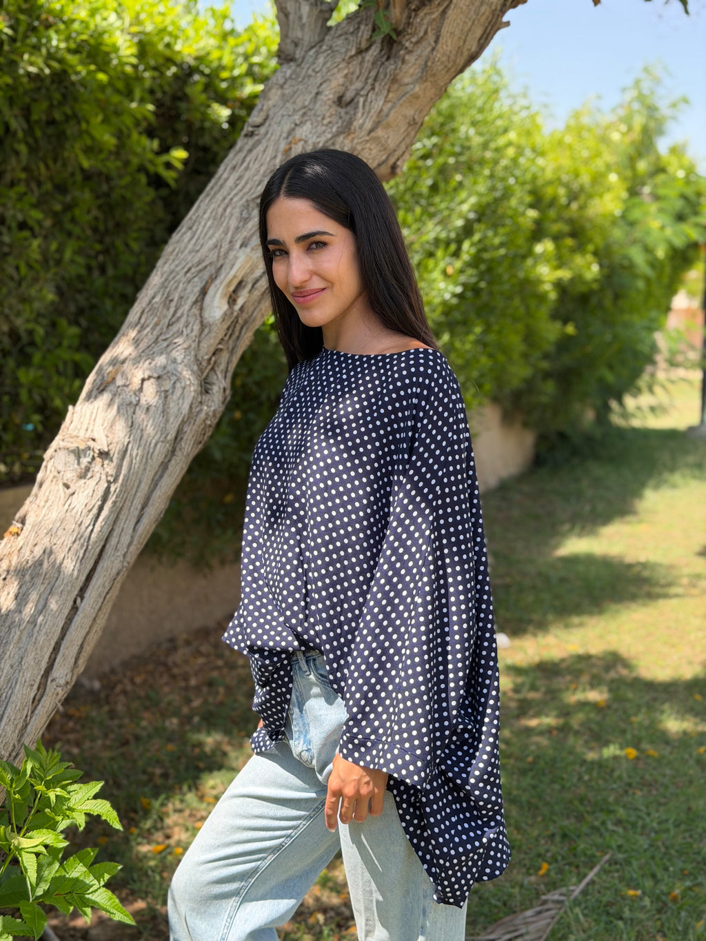 Polka Dots blouse black