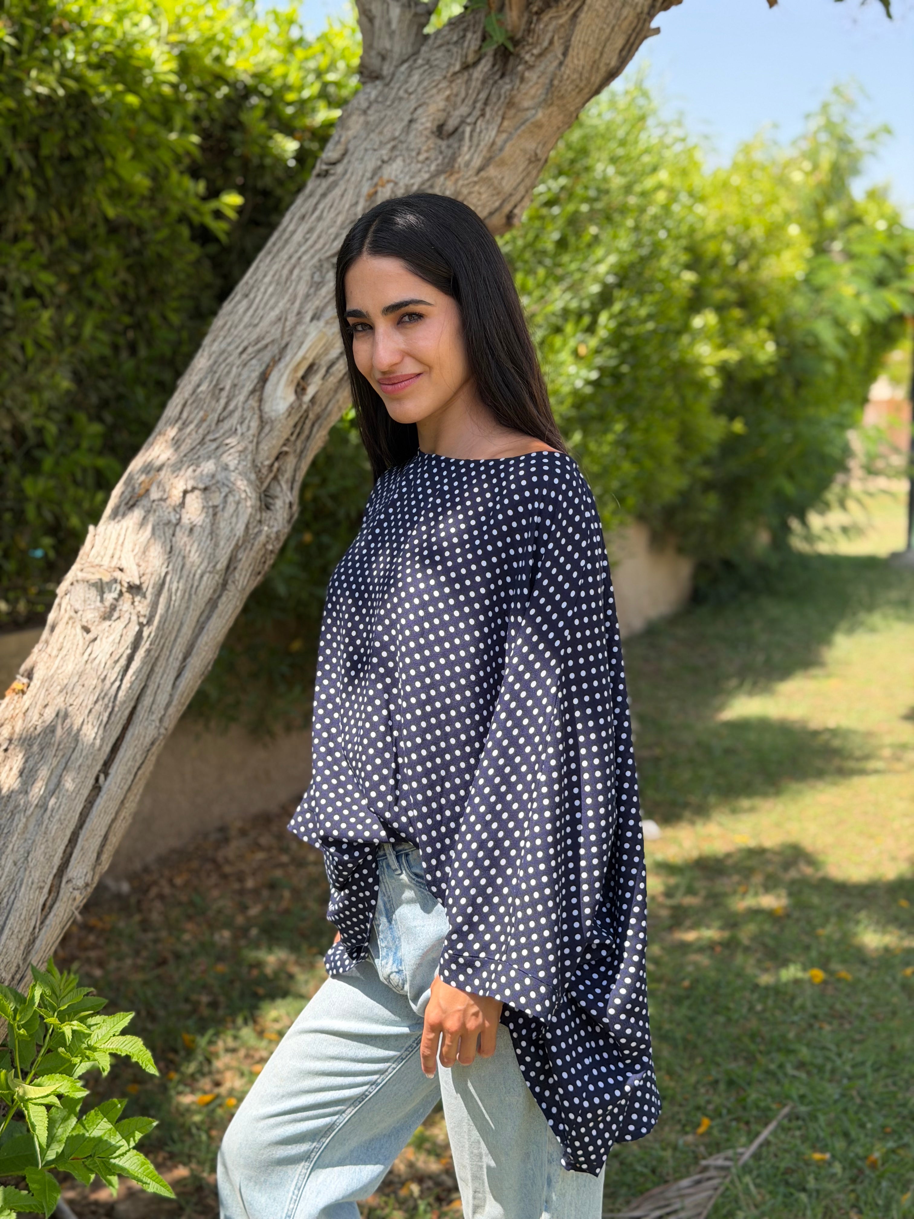 Polka Dots blouse black