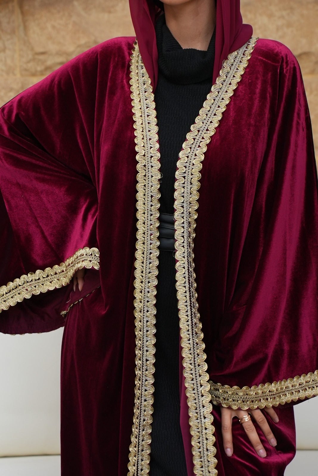 Golden Burgundy kafftan