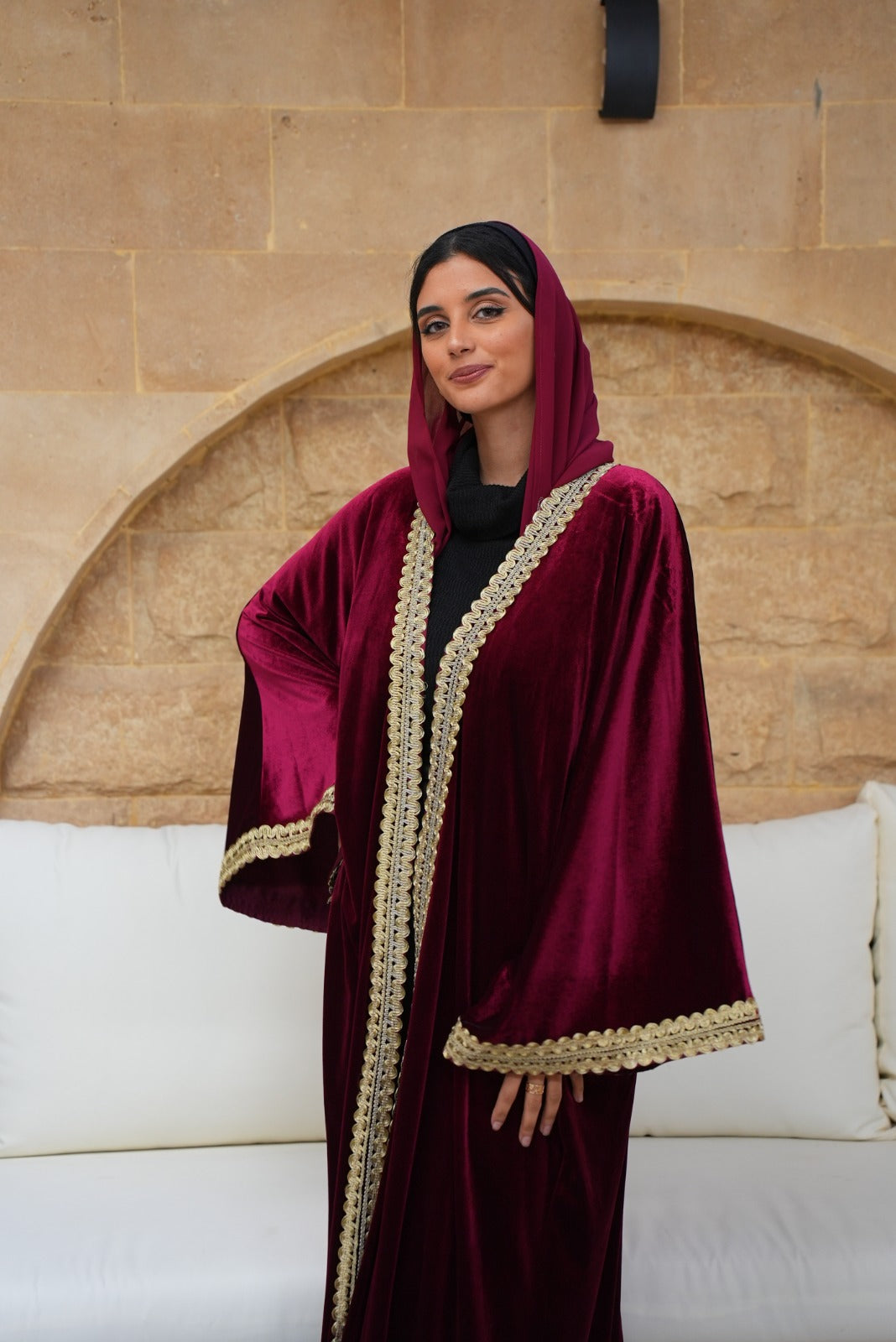 Golden Burgundy kafftan