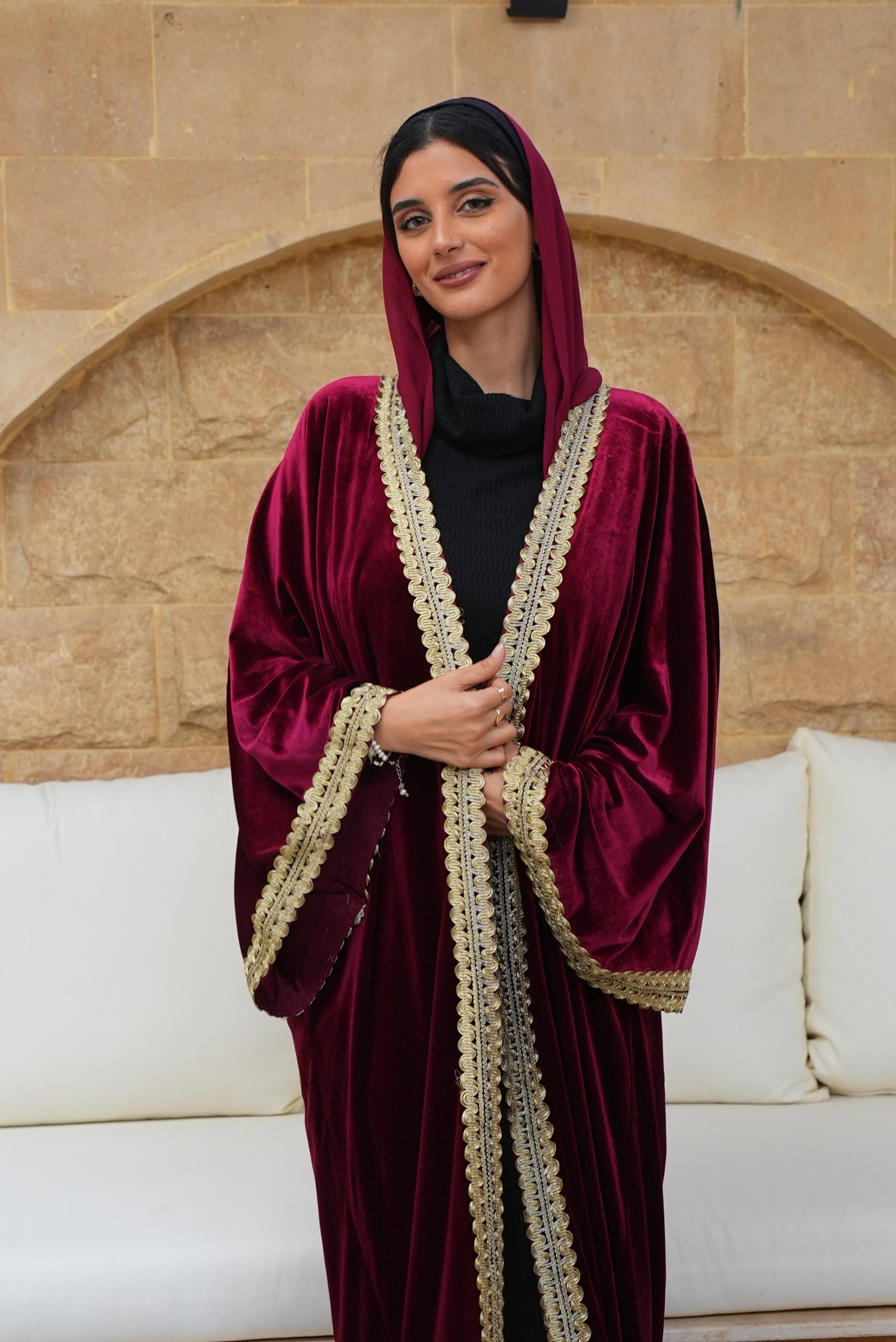Golden Burgundy kafftan