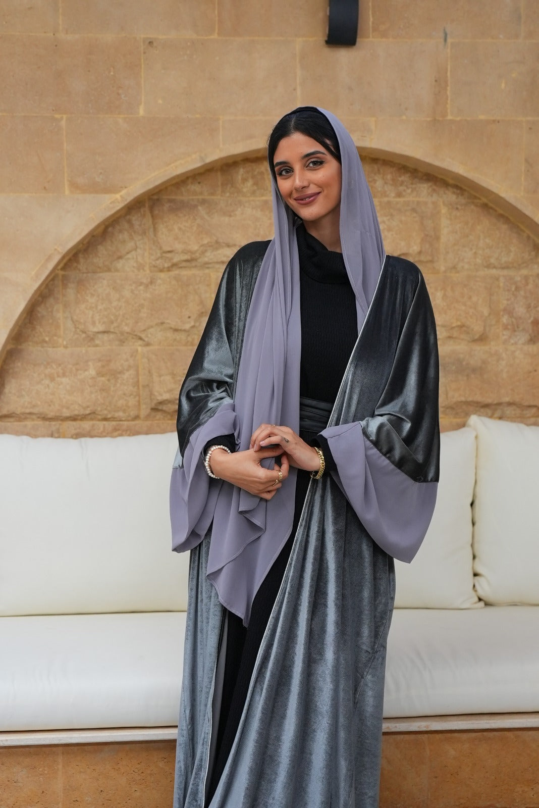 Grey Elegance kaftan