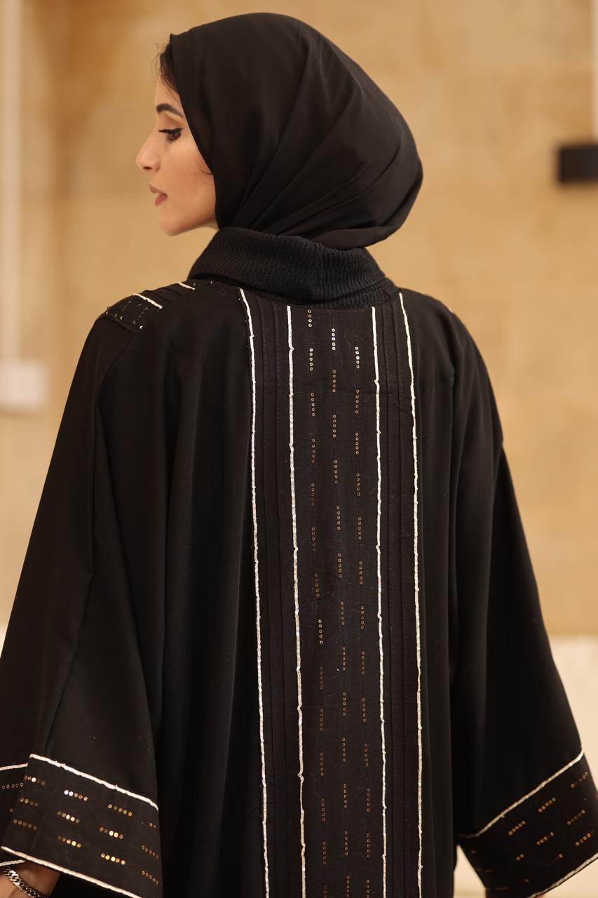 premium black velvet with embroidery Indian linen