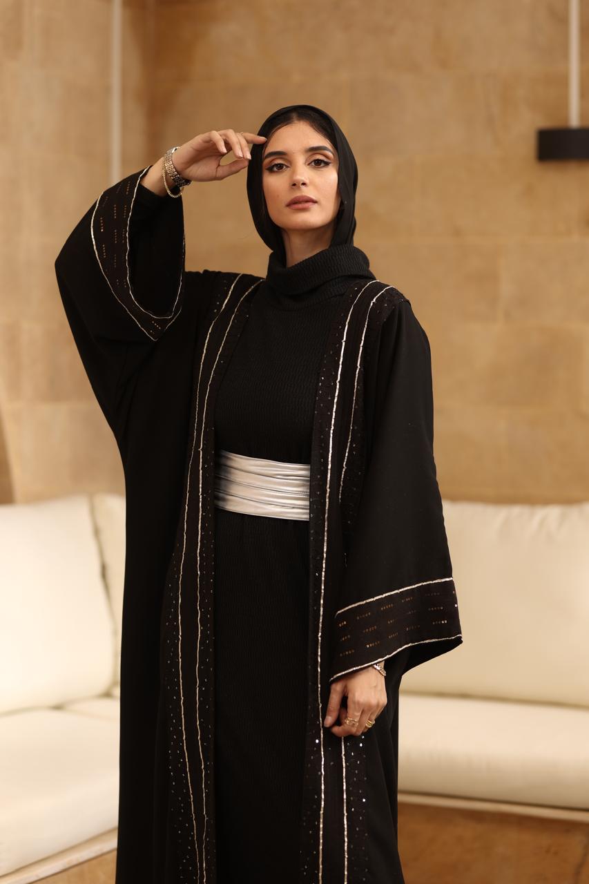 premium black velvet with embroidery Indian linen