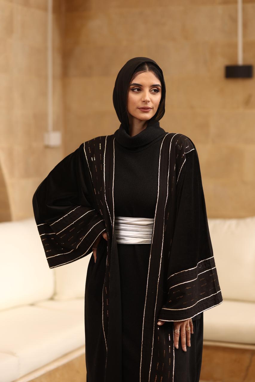 Our statement black velvet kaftan