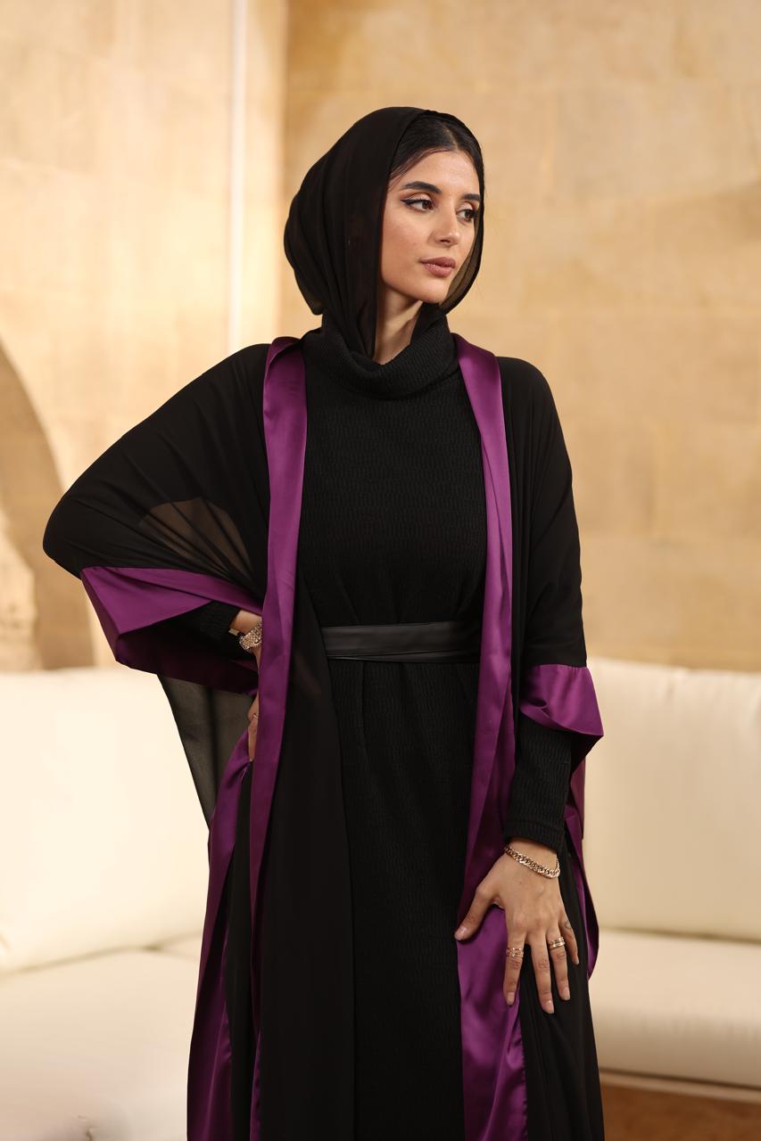 Satin glow abaya
