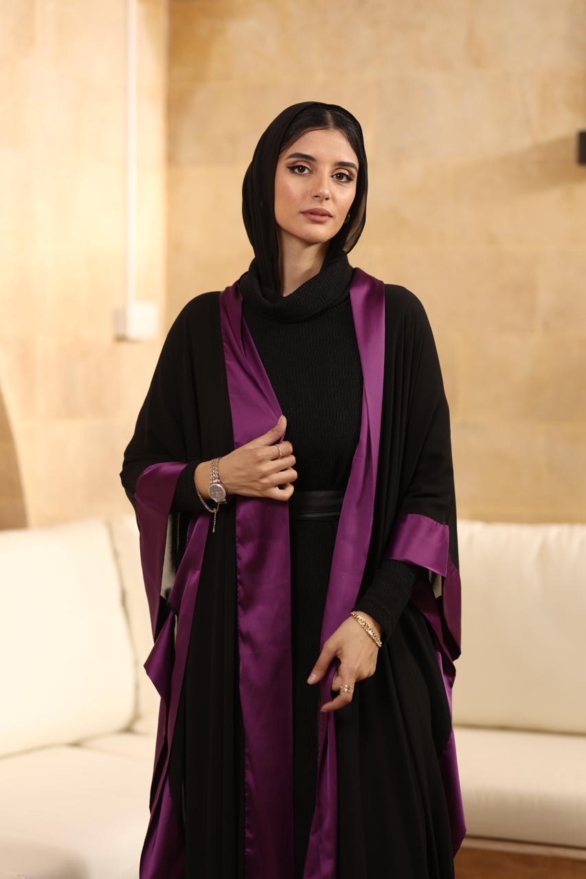 Satin glow abaya