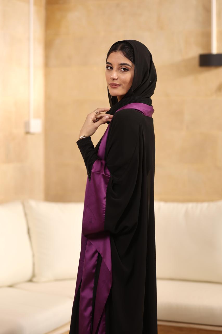 Satin glow abaya