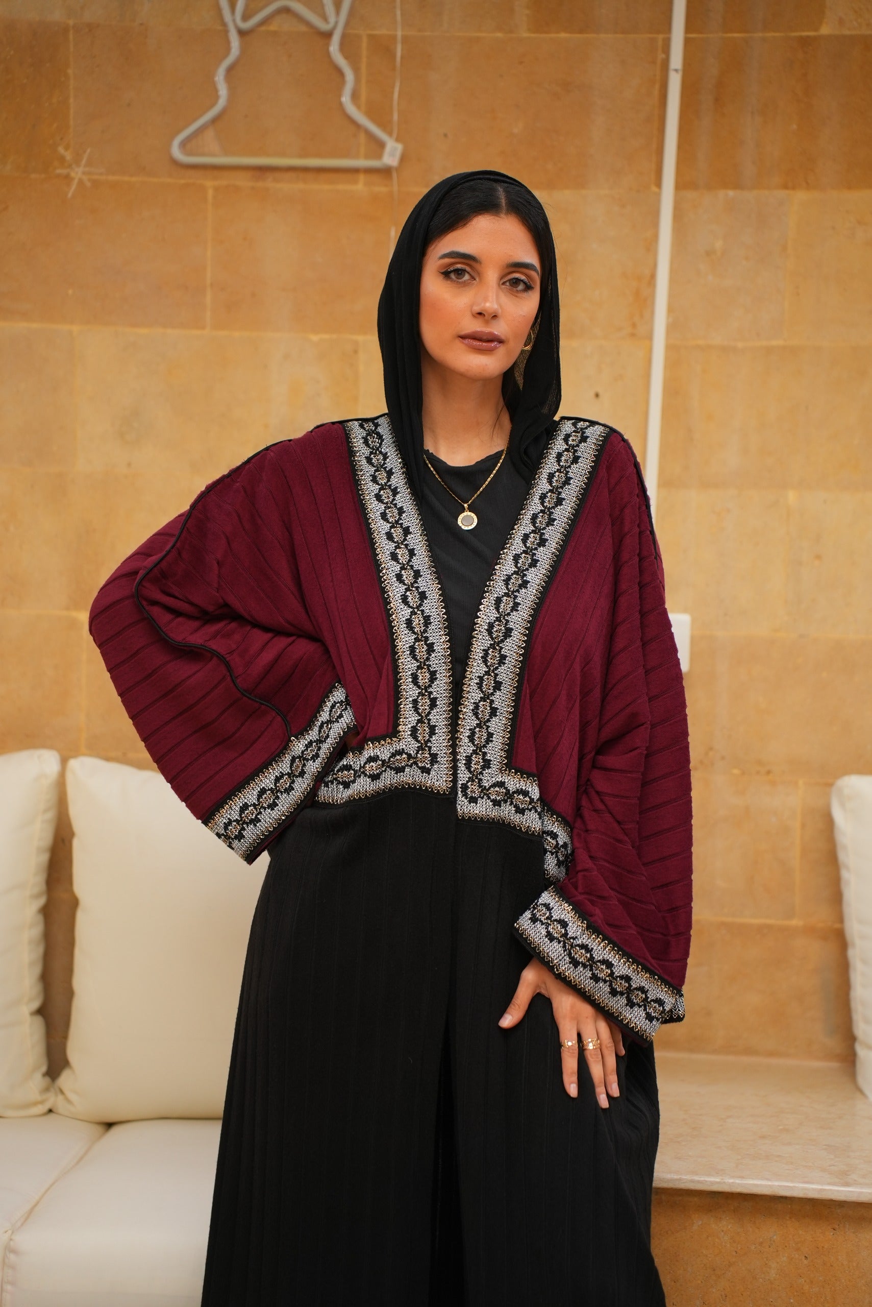 Burgundy and black fusion