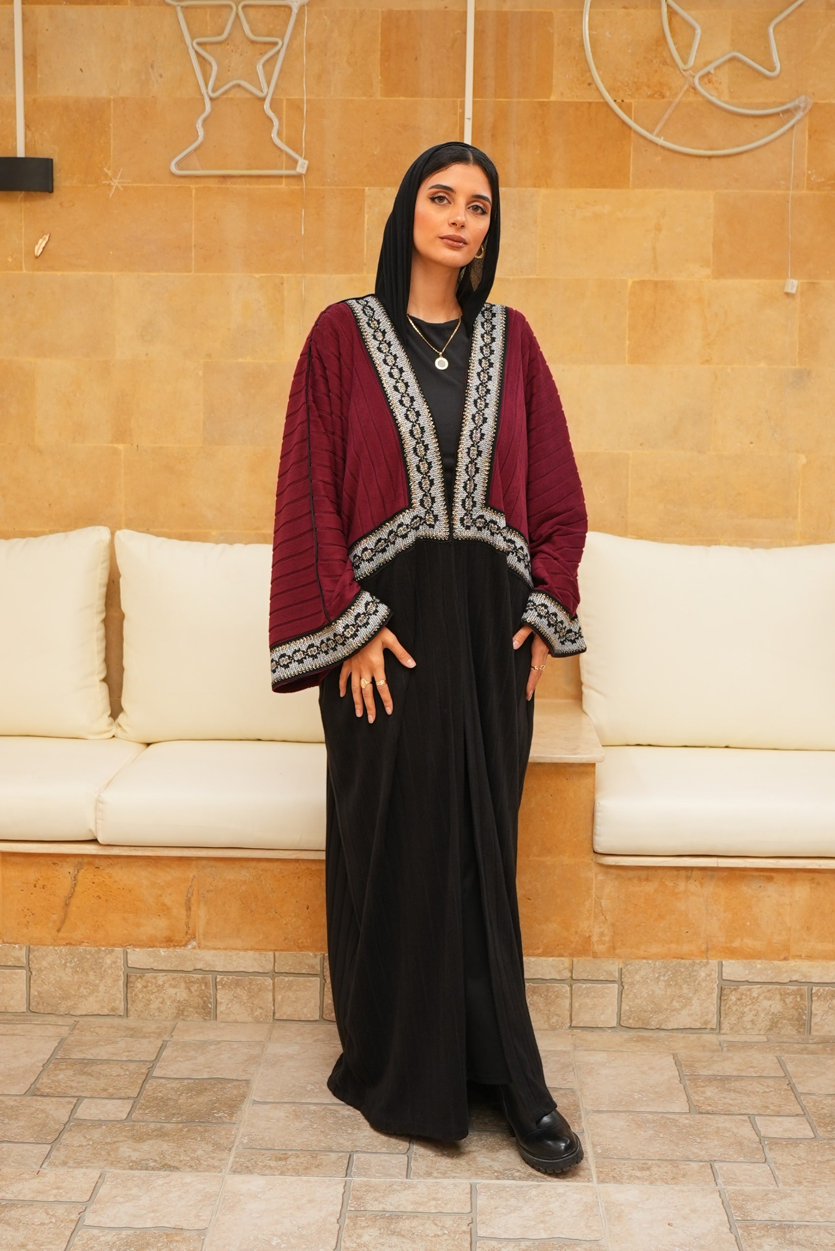 Burgundy and black fusion