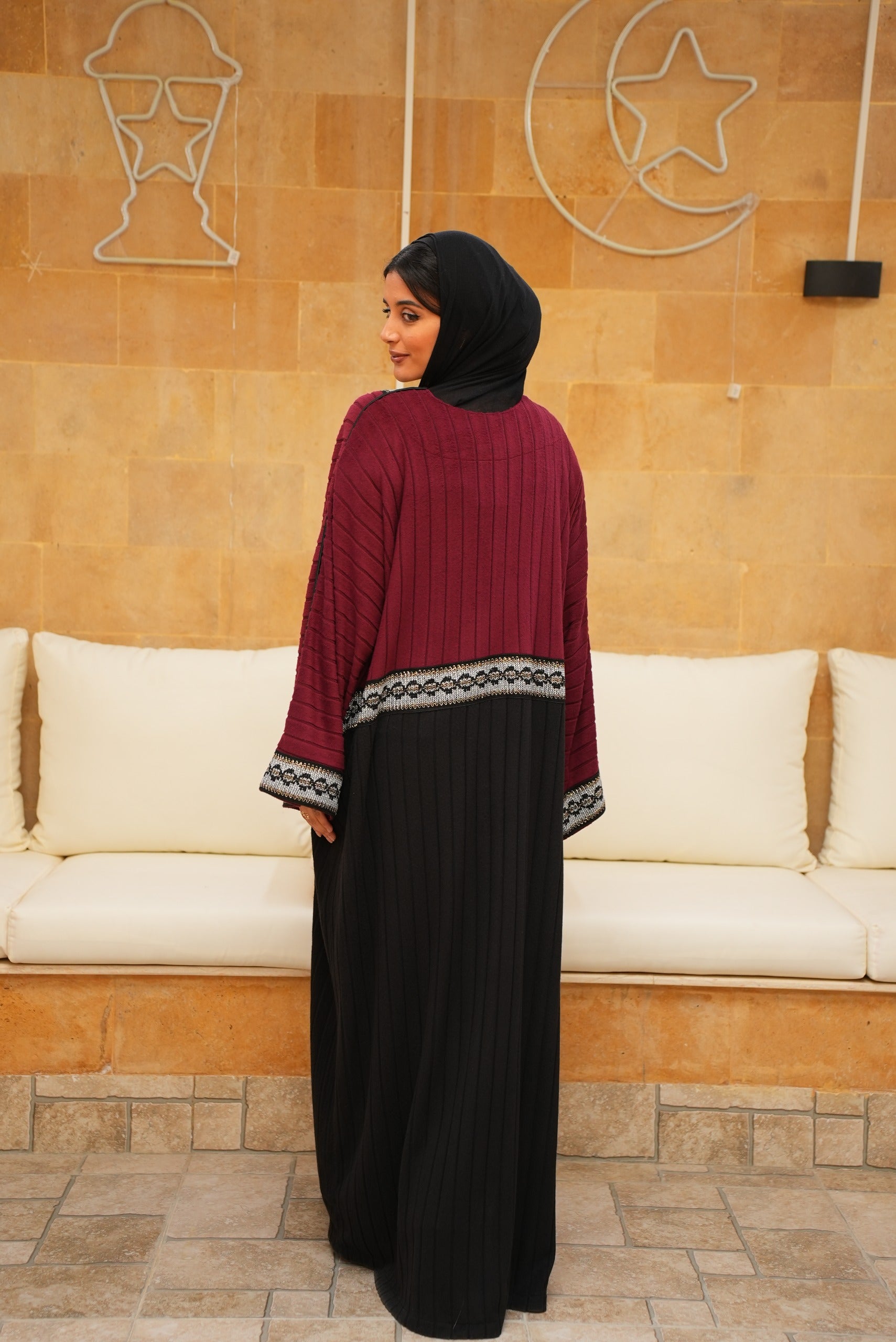 Burgundy and black fusion