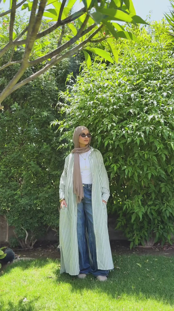 Olive long summer shirt