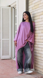 Cashmere Flow Satin Kaftan Top