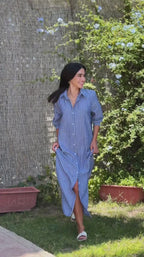Blue long summer shirt